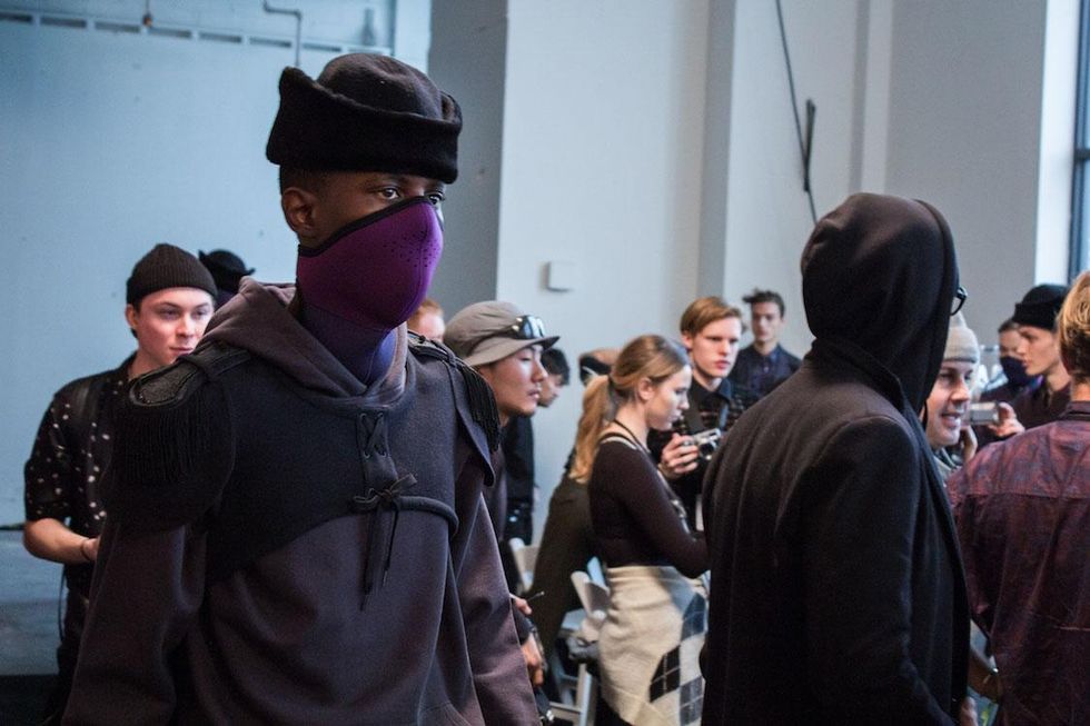 Backstage at Robert Geller Fall '17