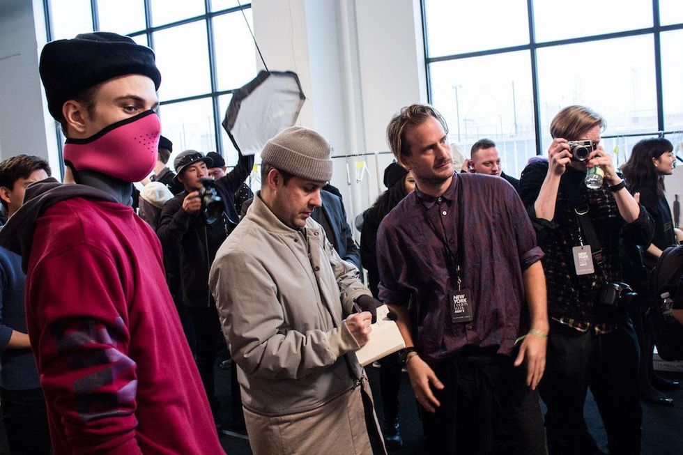 Backstage at Robert Geller Fall '17