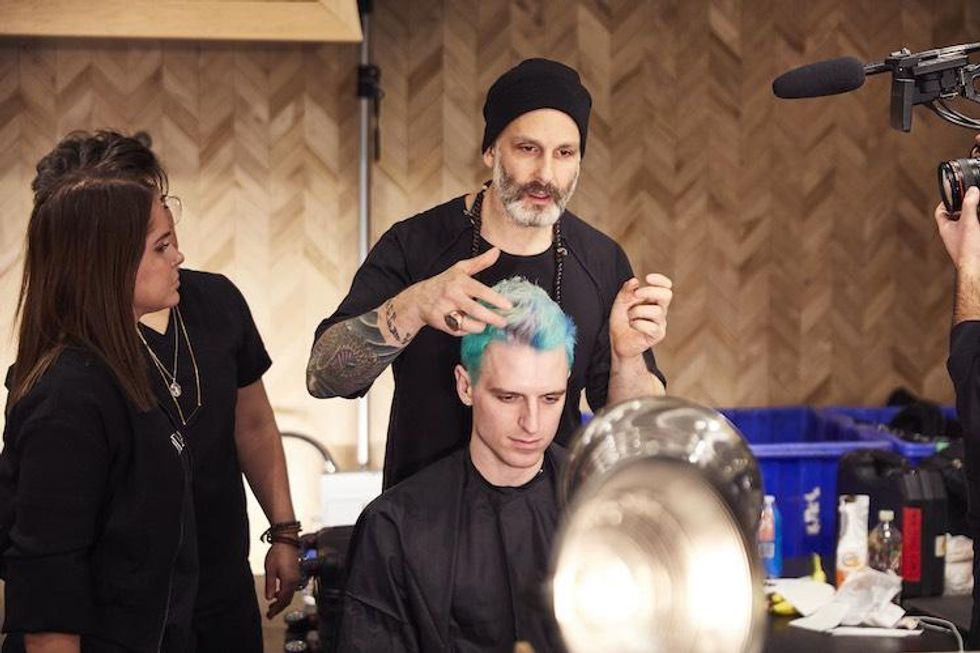 Backstage at the Colorful Perry Ellis Fall 18 Show