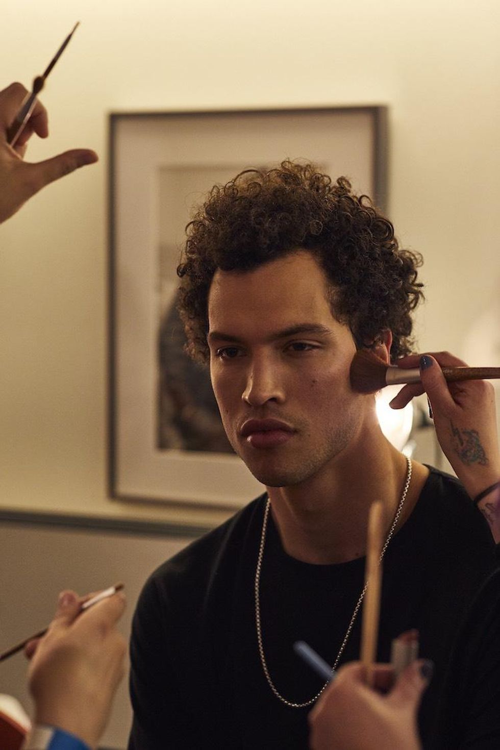 Backstage at the Colorful Perry Ellis Fall 18 Show