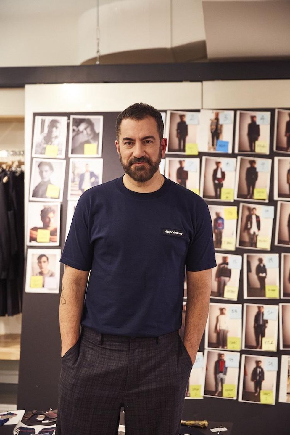 Backstage at the Colorful Perry Ellis Fall 18 Show