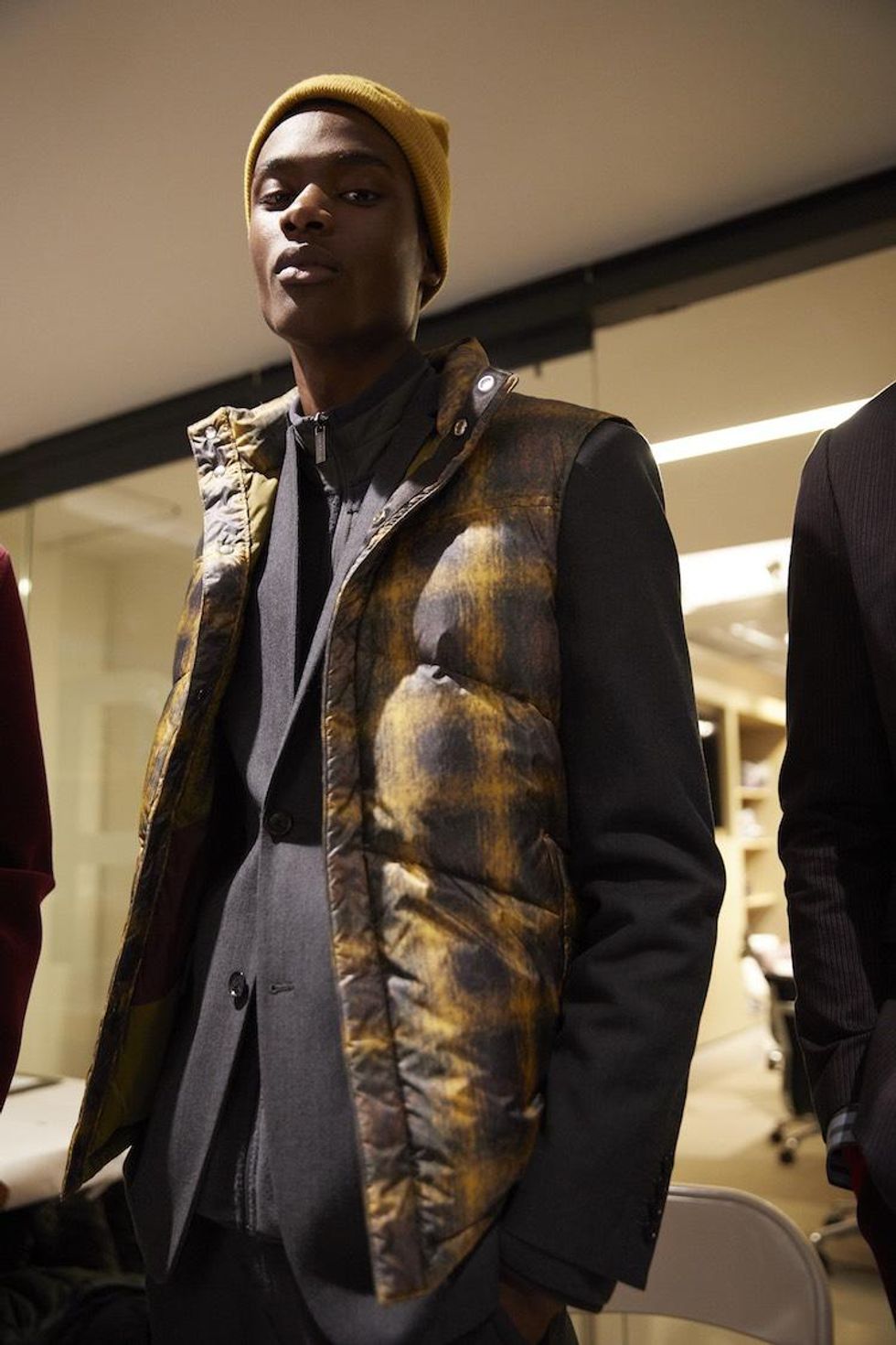 Backstage at the Colorful Perry Ellis Fall 18 Show