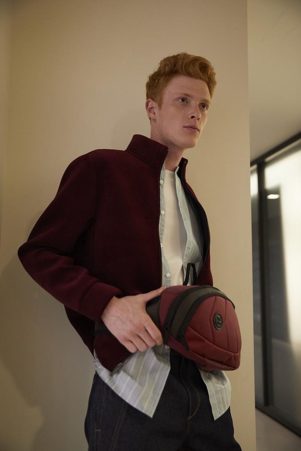 Backstage at the Colorful Perry Ellis Fall 18 Show