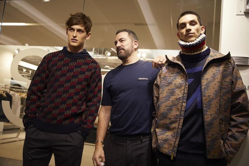 Backstage at the Colorful Perry Ellis Fall 18 Show