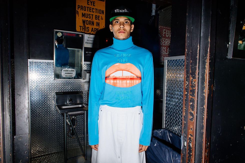 Backstage at Willy Chavarria Spring '18