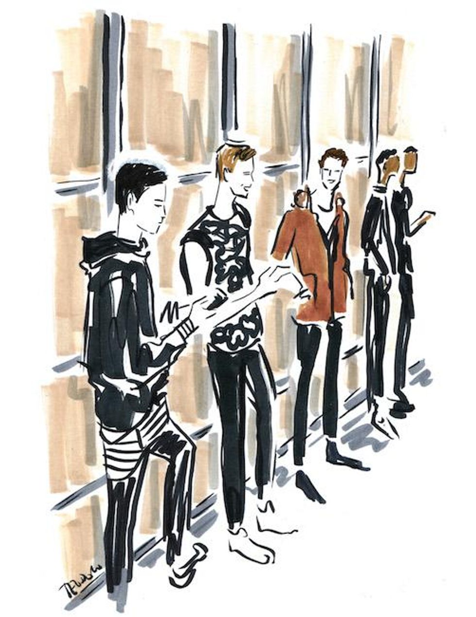 Backstage Models Waiting