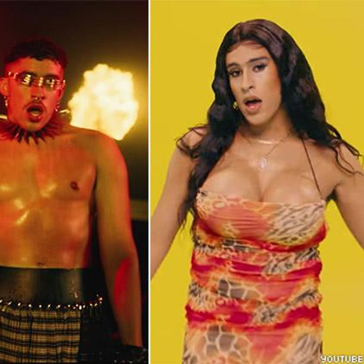 bad bunny dressed in drag Bad Bunny goes shirtless and dresses in drag while driving home deeper meaning in his #YoPerreoSola music video: