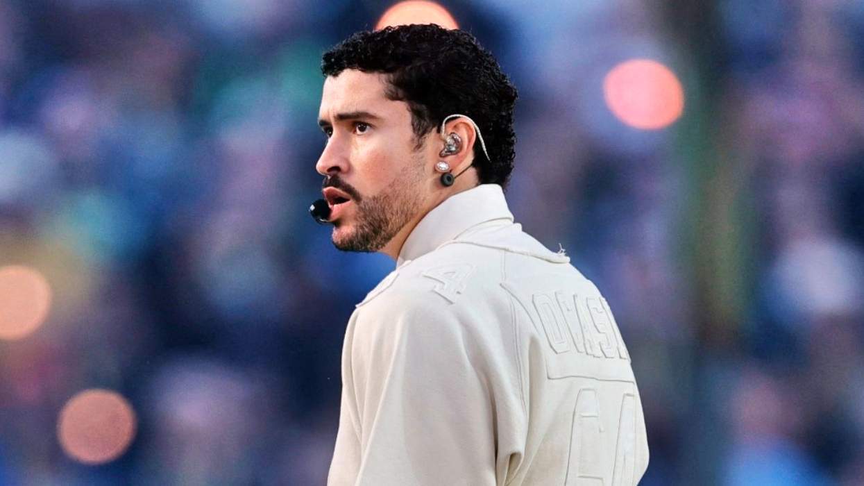 Bad Bunny performing on the 2026 Super Bowl Halftime Show