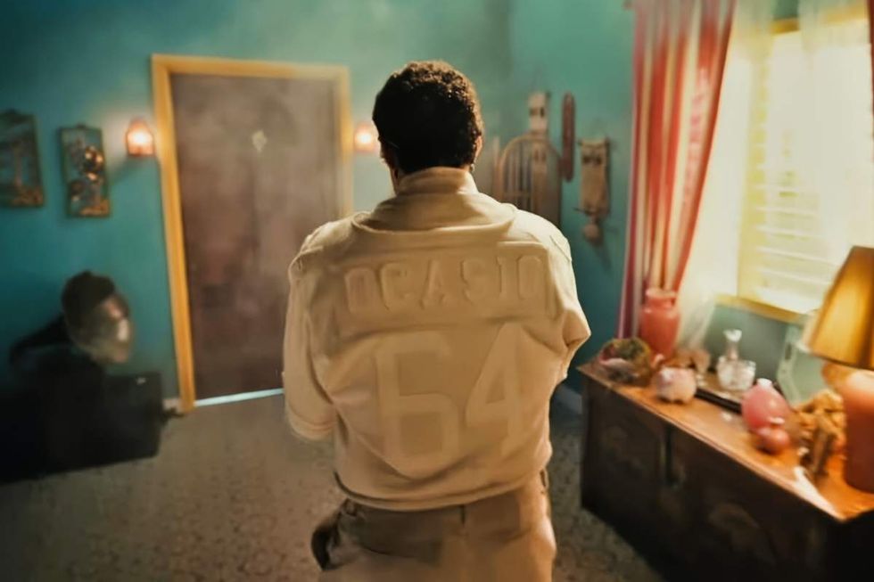 Bad Bunny performing on the 2026 Super Bowl Halftime Show