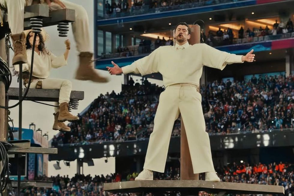 Bad Bunny performing on the\u00a02026 Super Bowl Halftime Show