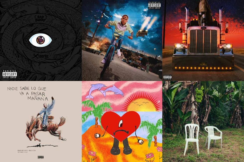 Bad Bunny's six studio albums released so far