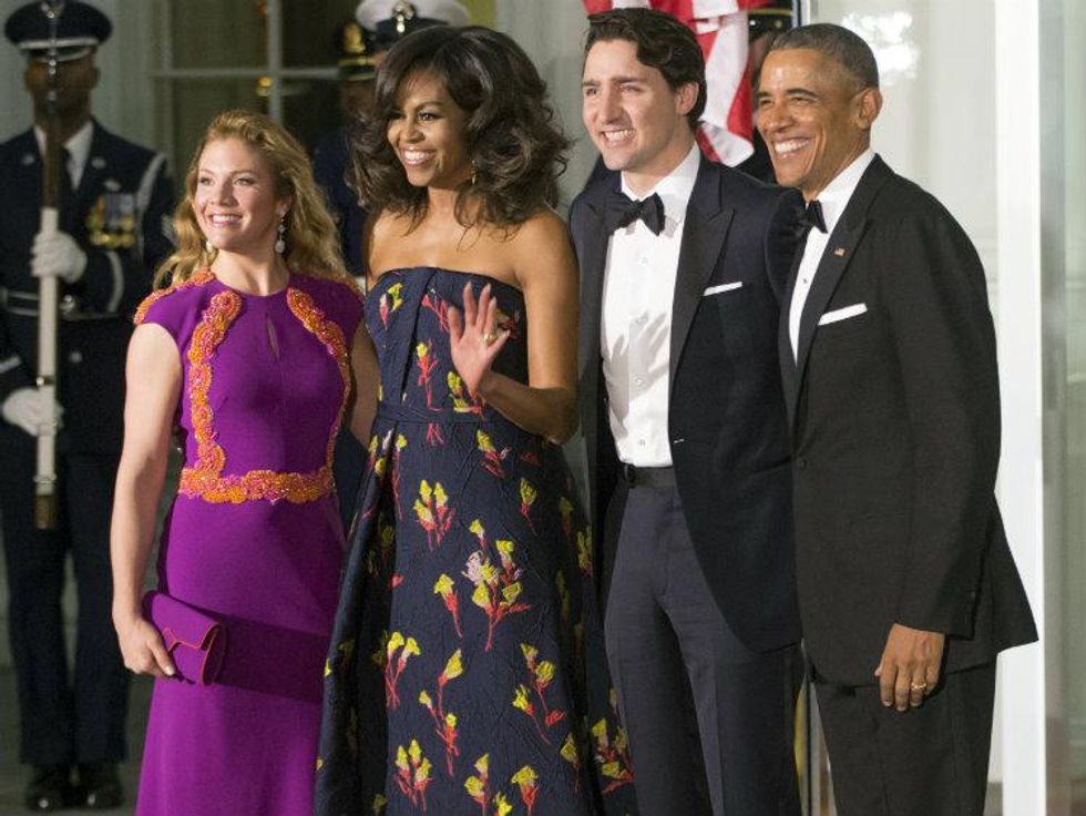 Barack Obama, Justin Trudeau, Michelle Obama