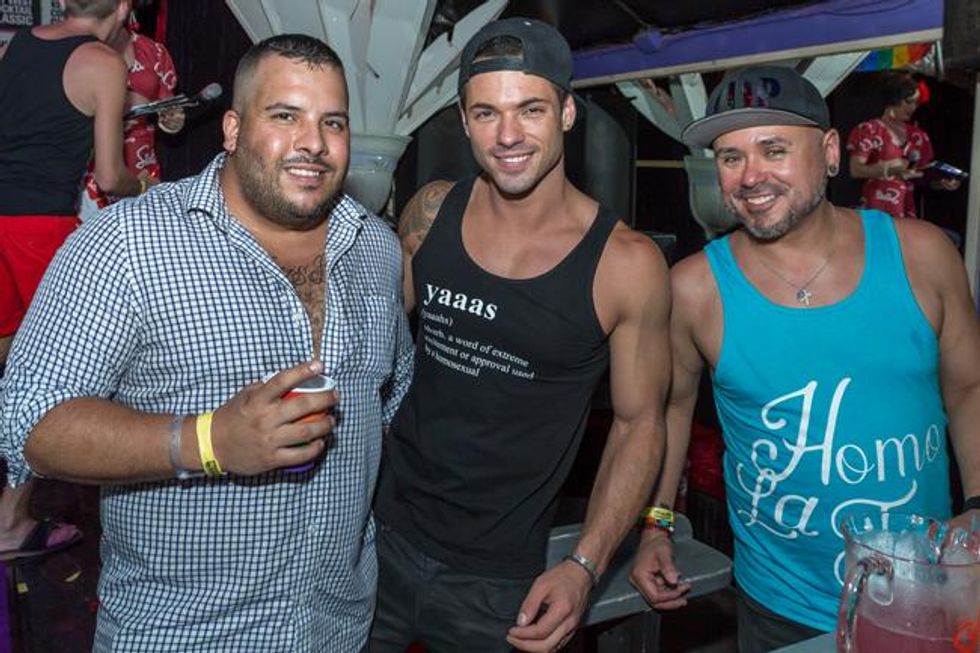 Bartenders celebrate post-competition.