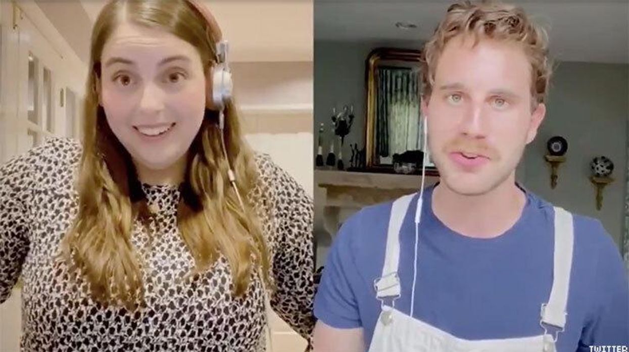 Beanie Feldstein and Benn Platt