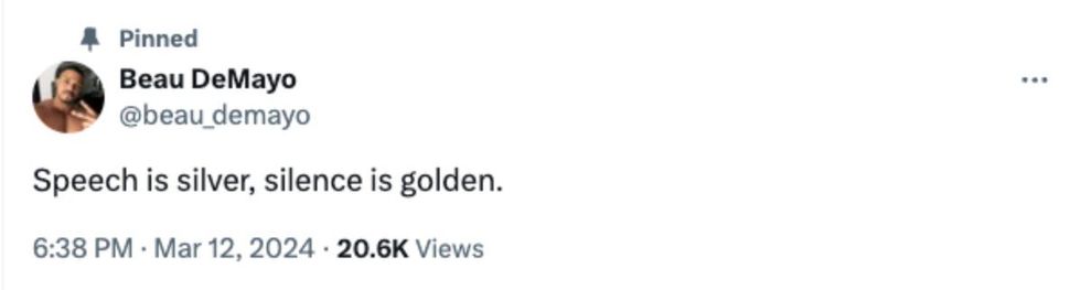 @beau_demayo via X/Twitter