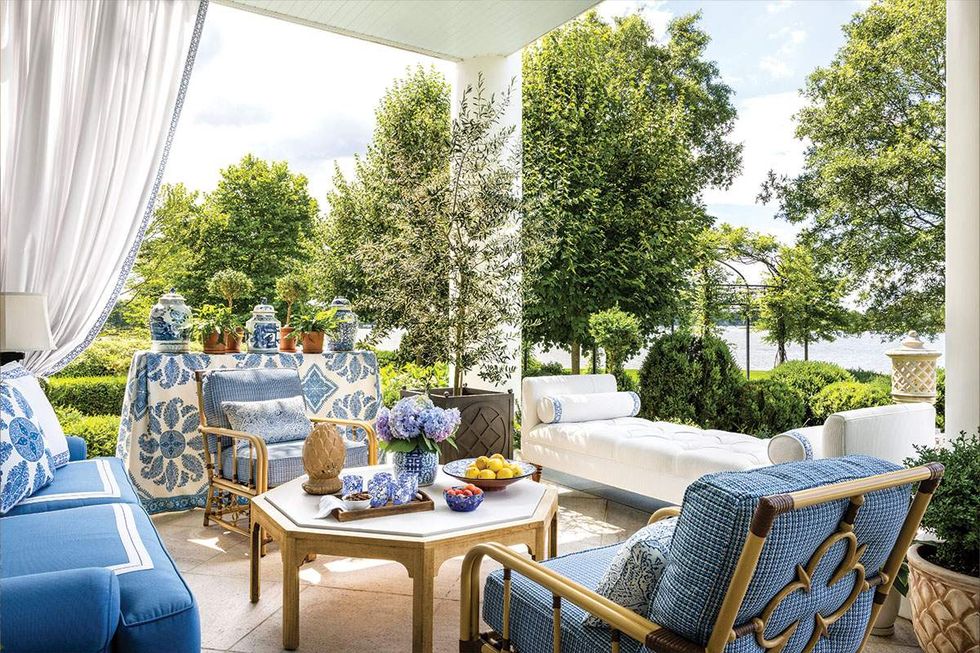 beautiful outdoor patio and garden