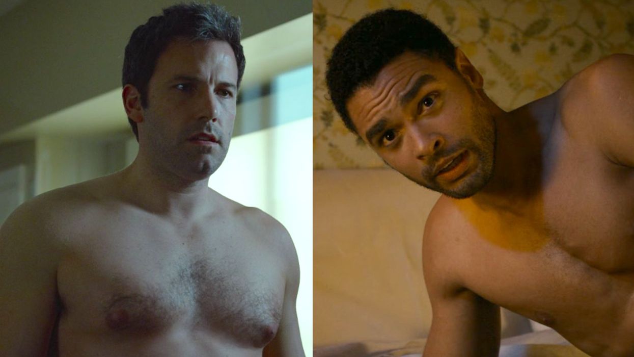 Ben Affleck in 'Gone Girl;' Regé-Jean Page in 'Bridgerton'