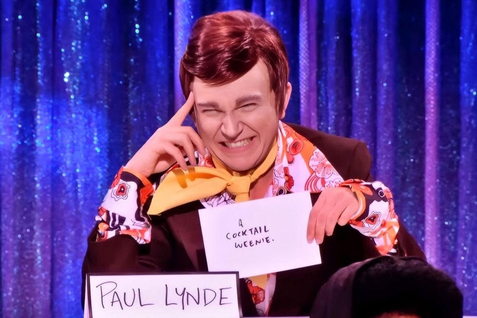 BenDeLaCreme as Paul Lynde in the Snatch Game of RuPaul's Drag Race All Stars season 3
