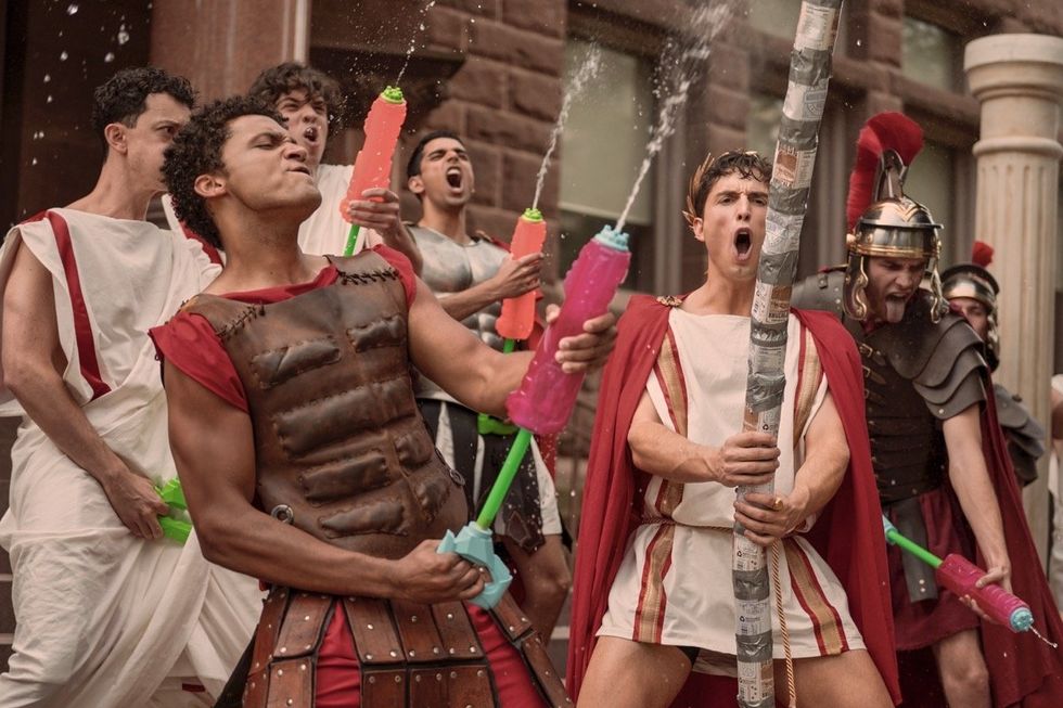 Benito Skinner and the cast of Overcompensating