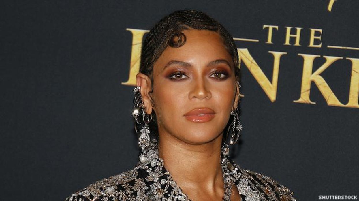 Beyonce on a red carpet.