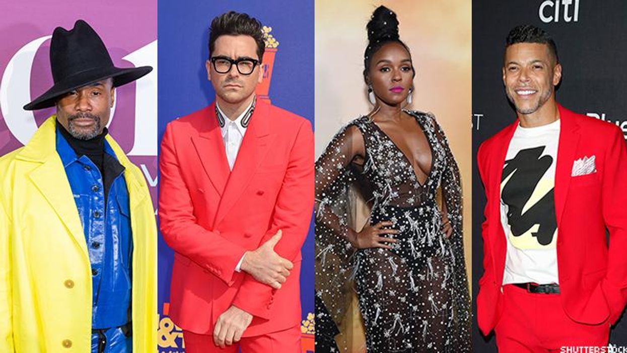 Billy Porter, Janelle Monae, Wilson Cruz, Dan Levy on the red carpet