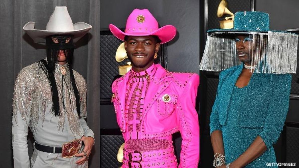 Billy Porter, Orville Peck and Lil Nas X on the red carpet. 