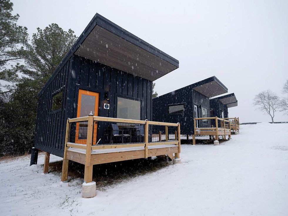 Both cabins and camping are lodging options at Blue Moon Campground.