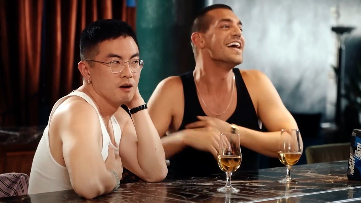 Bowen Yang and Matt Rogers on Late Night With Seth Meyers