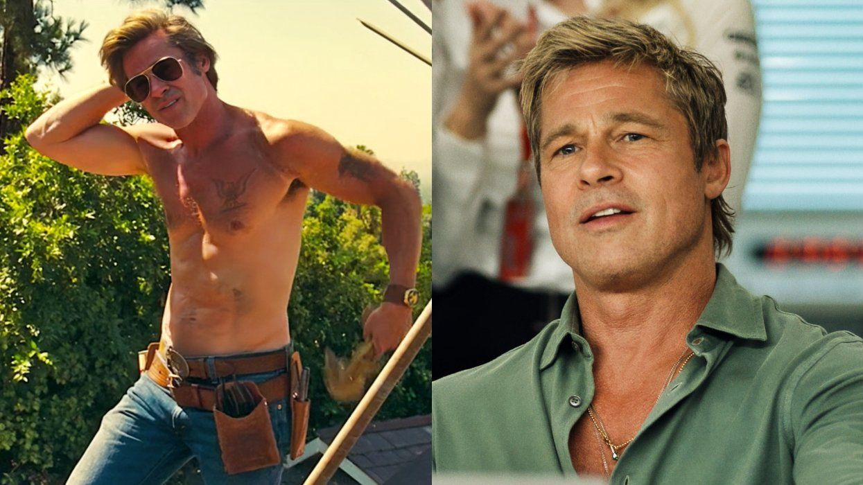 Brad Pitt in Once Upon a Time in Hollywood; Brad Pitt in F1: The Movie