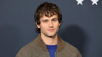 Brandon Flynn attends A24's "Marty Supreme" New York Premiere.