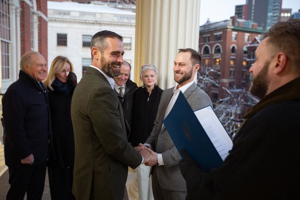 Brian Sims PA small gay wedding married to Alex Drakos