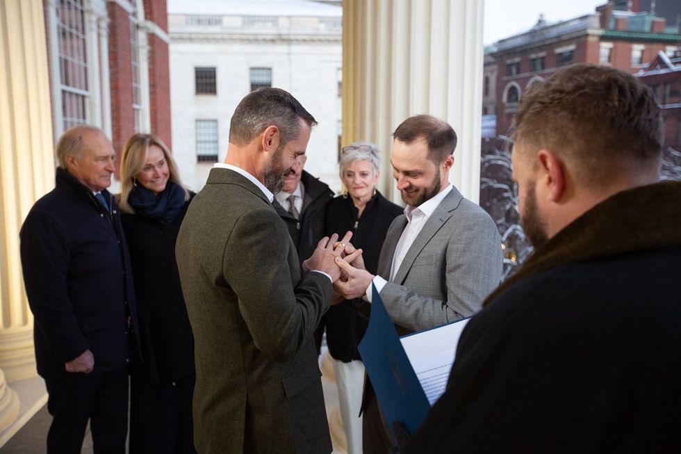 Brian Sims PA small gay wedding married to Alex Drakos