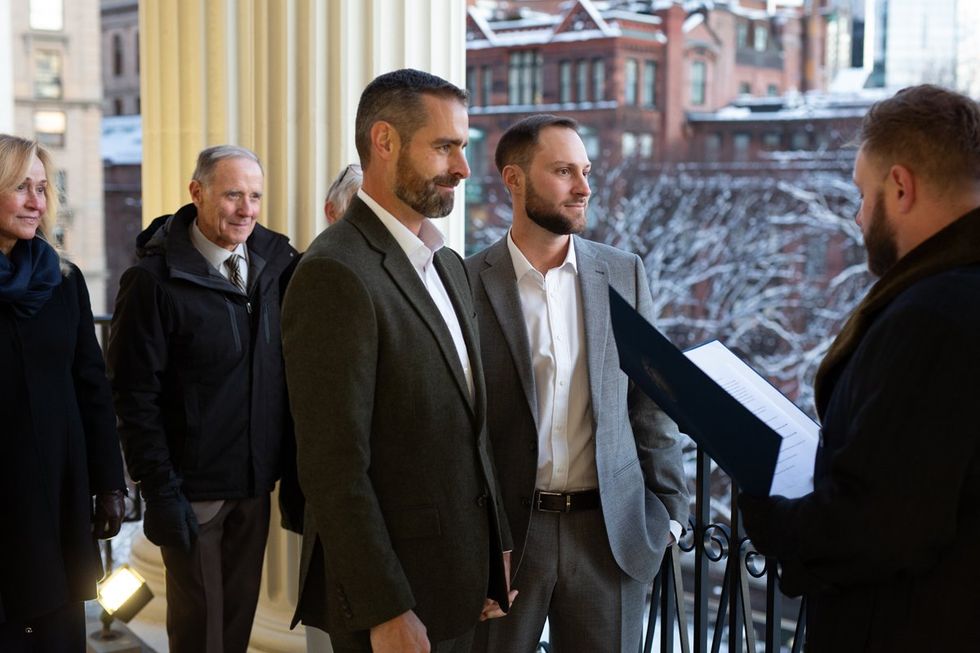 Brian Sims PA small gay wedding married to Alex Drakos