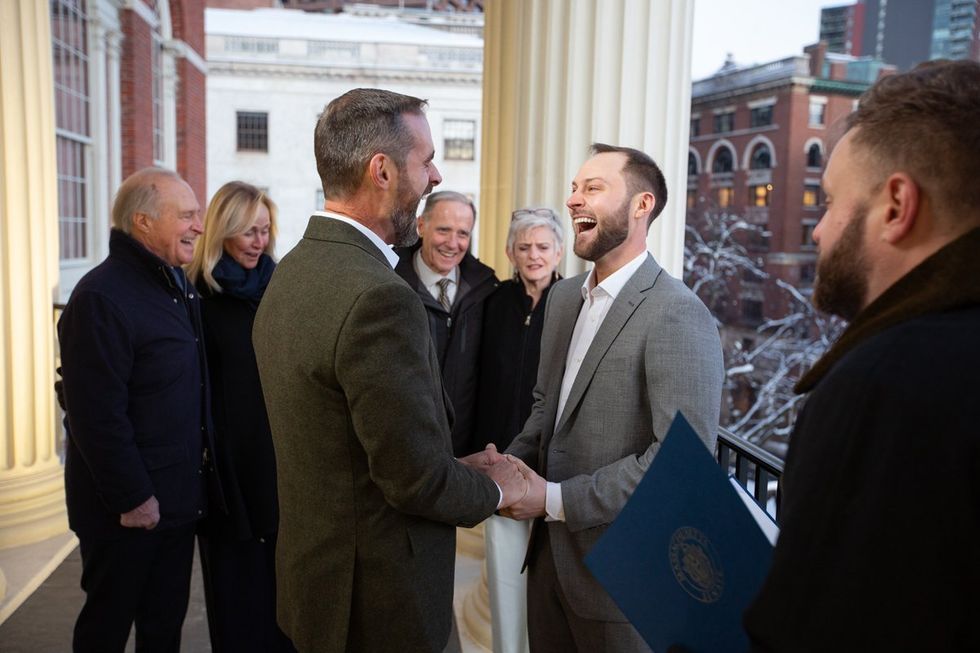Brian Sims PA small gay wedding married to Alex Drakos