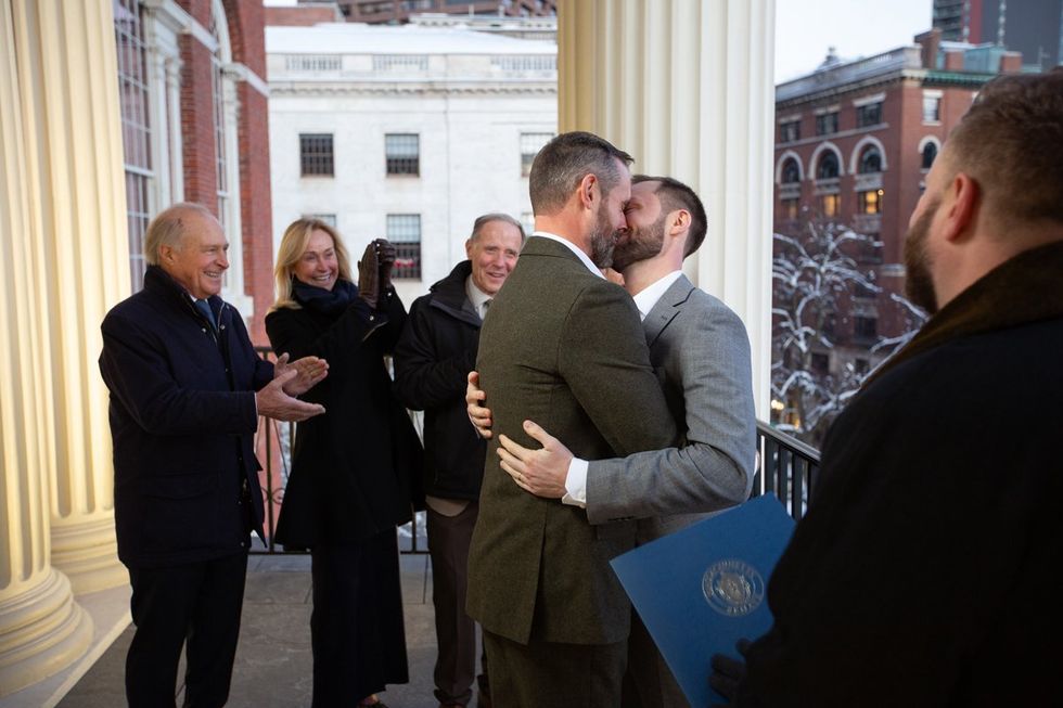 Brian Sims PA small gay wedding married to Alex Drakos