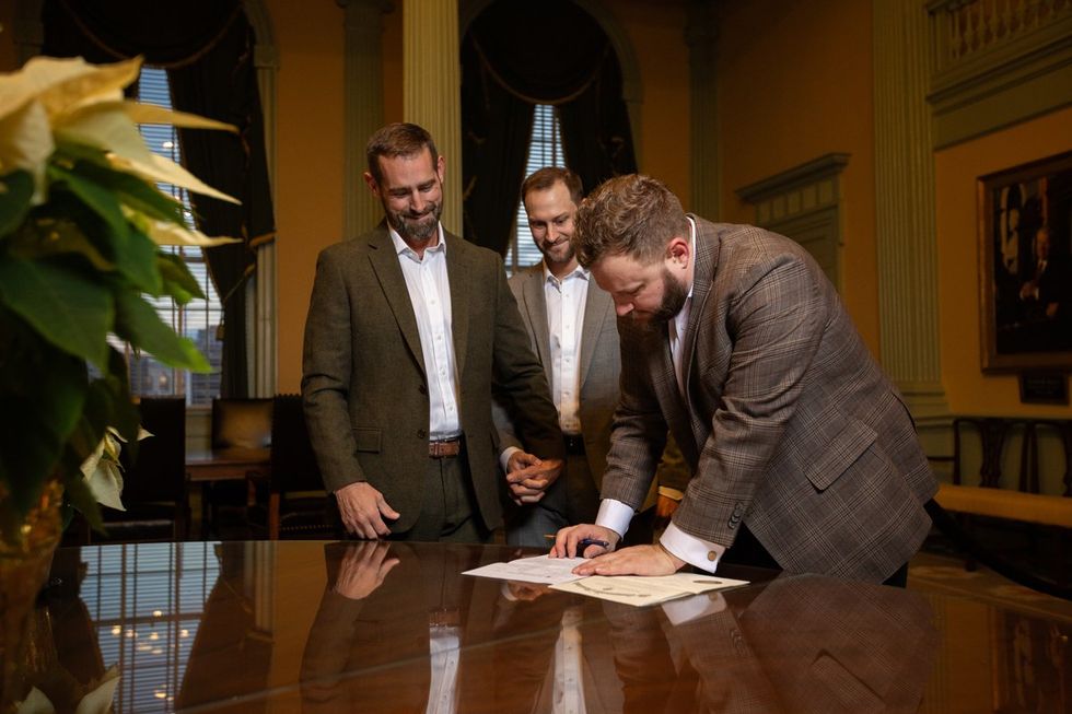 Brian Sims PA small gay wedding married to Alex Drakos