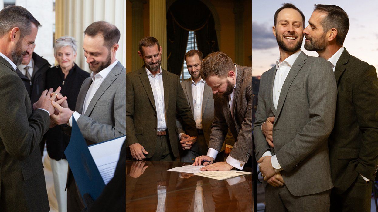 Brian Sims PA small gay wedding married to Alex Drakos