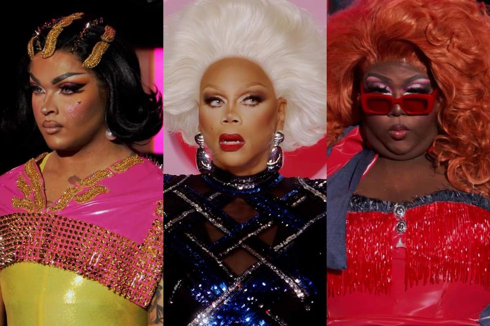 Briar Blush; RuPaul; Kenya Pleaser on RuPaul's Drag Race season 18 episode 4
