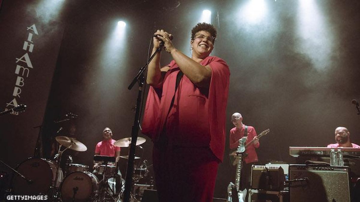 Brittany Howard performing. 