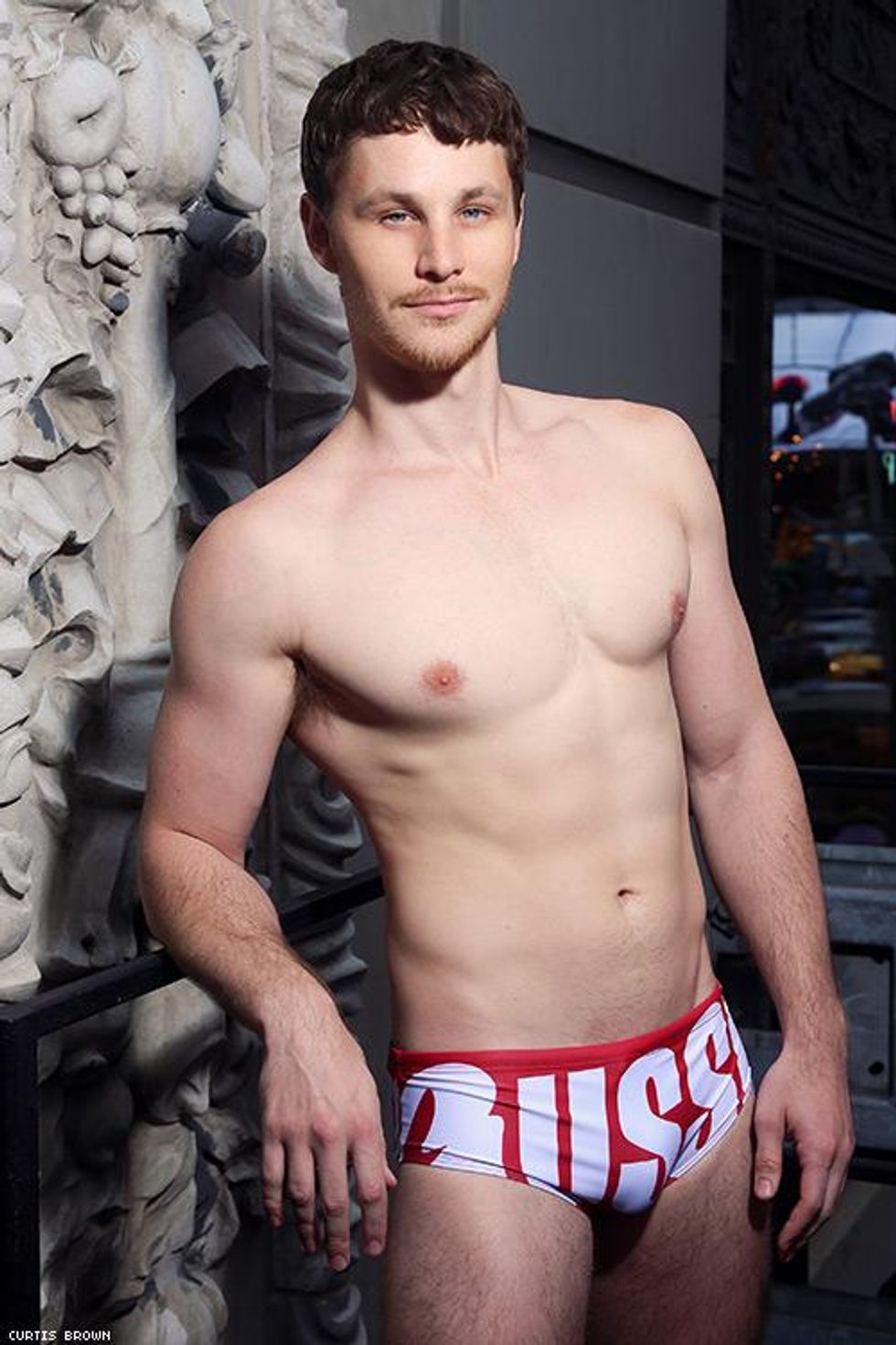 Broadway Bares performer Robert Walters in Aussie Bum