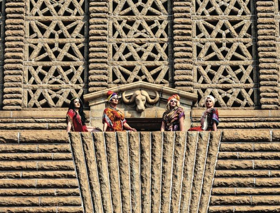 Brooke Banks, Genevieve Le Coq, Victoria Styles & Jett Joans of Pretoria, South Africa shot at the Voortrekker Monument