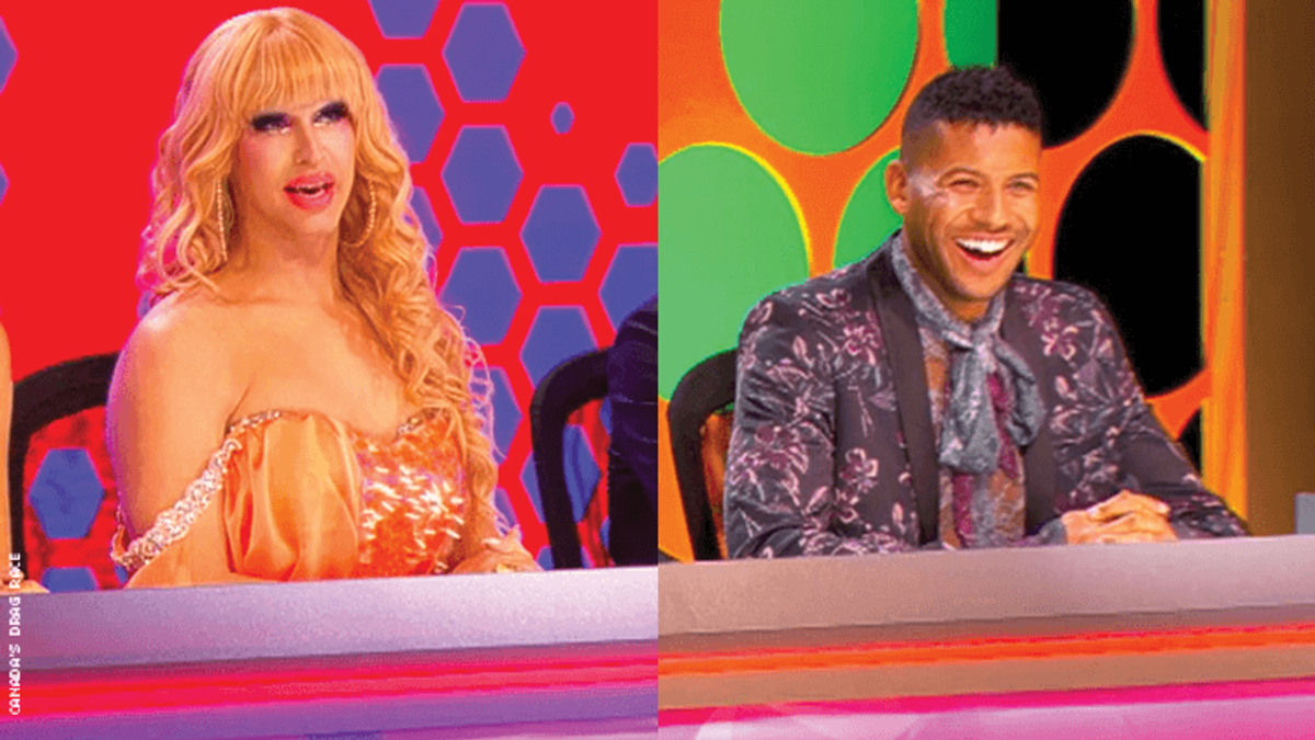 Brooke Lynn Hytes and Jeffrey Bowyer-Chapman on Canada's Drag Race
