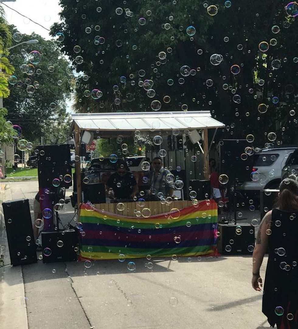 Bubbles everywhere at Key West Pride!