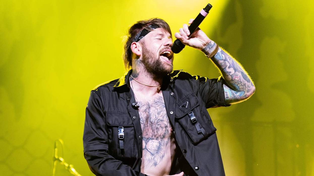 Caleb Shomo of Beartooth performs at Smoothie King Center.