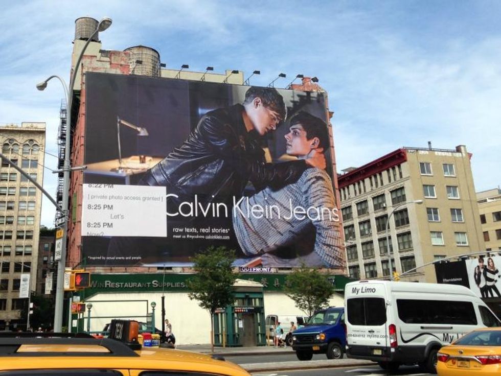 Calvin Klein's Gay Couple Fronts New York Billboard