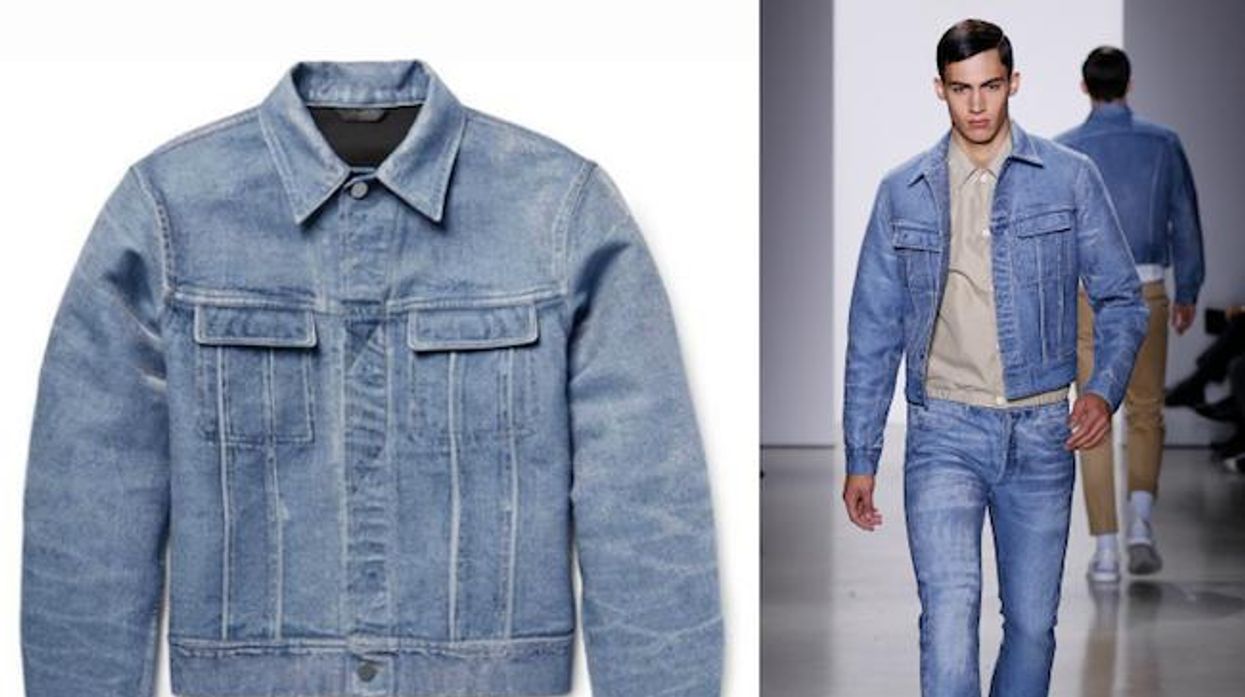 Calvin Klein denim jacquard