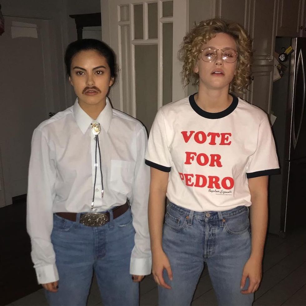 Camila Mendes and Lili Reinhart as Pedro and Napoleon Dynamite