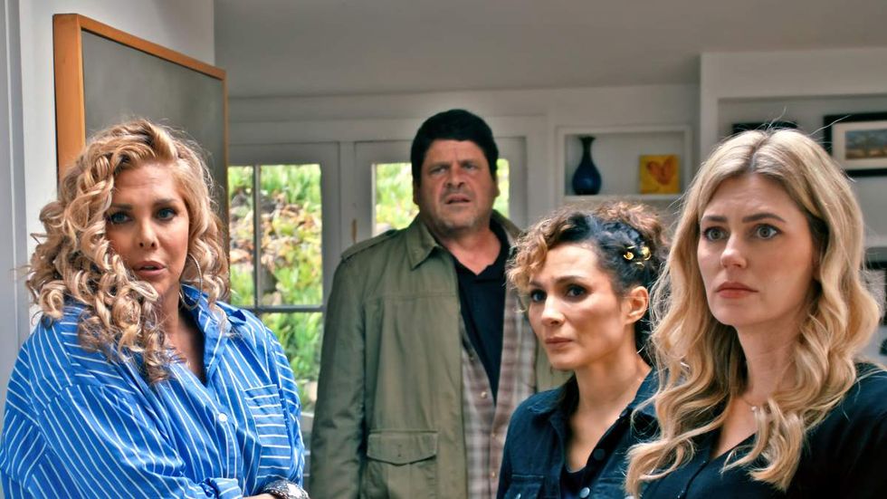 Candis Cayne as Penny, Marc Price as Robby, Marem Hassler as Danni, Diora Baird as Eve in Witchy Ways