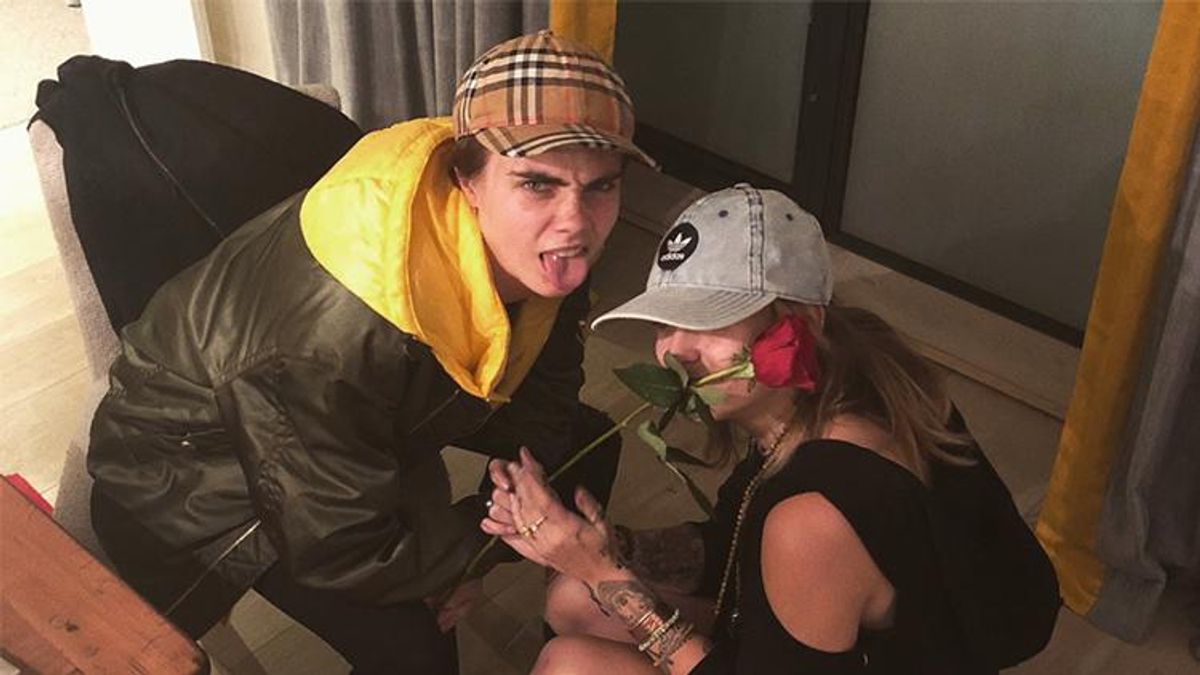 Cara Delevingne & Paris Jackson Spotted Kissing While Out With Macaulay Culkin