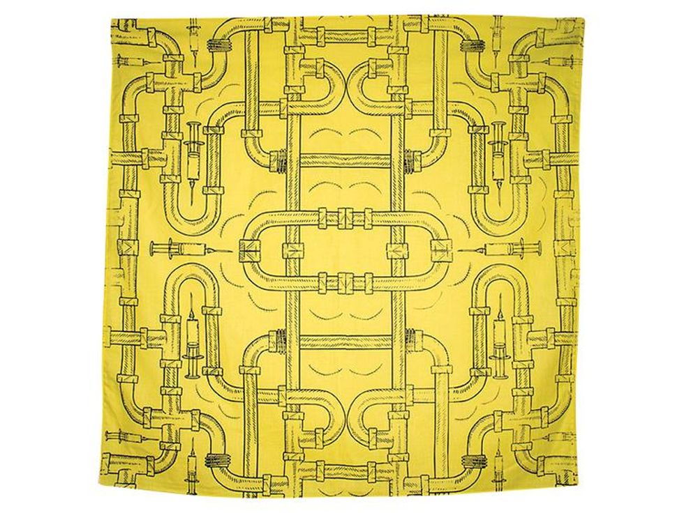 Cardigan, $1,180, and Shirt, $260 (3 pack), by Prada; Pants, $950, by Bottega Veneta.